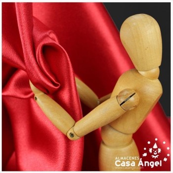 CRESPÓN CON BRILLO COLOR ROJO SERIE GLANZ 150cm