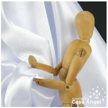 CRESPÓN ELÁSTICO CON BRILLO COLOR BLANCO SERIE GLANZ 150cm