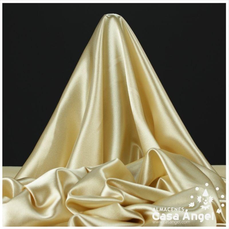 CRESPÓN ELÁSTICO CON BRILLO COLOR CHAMPAN SERIE GLANZ 150cm