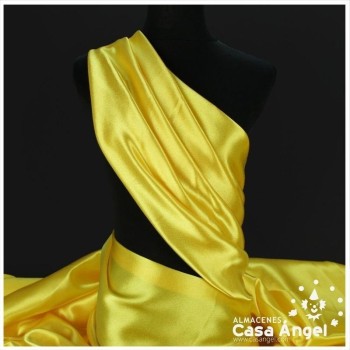 CRESPÓN ELÁSTICO CON BRILLO COLOR AMARILLO SERIE GLANZ 150cm