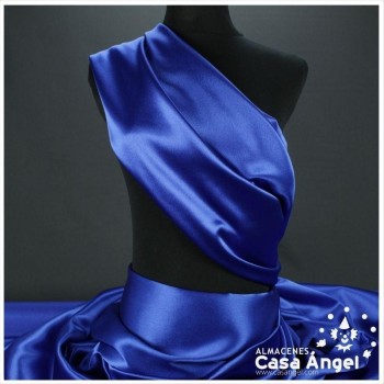 CRESPÓN ELÁSTICO CON BRILLO COLOR AZUL ROYAL SERIE GLANZ 150cm