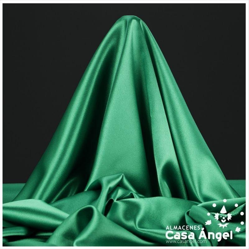 CRESPÓN ELÁSTICO CON BRILLO COLOR VERDE SERIE GLANZ 150cm