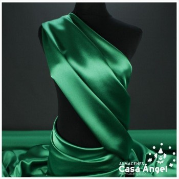 CRESPÓN ELÁSTICO CON BRILLO COLOR VERDE SERIE GLANZ 150cm