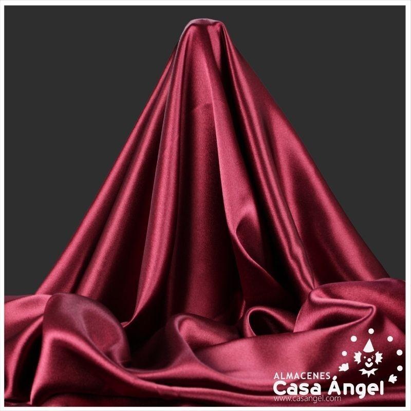 CRESPÓN ELÁSTICO CON BRILLO COLOR GRANATE SERIE GLANZ 150cm