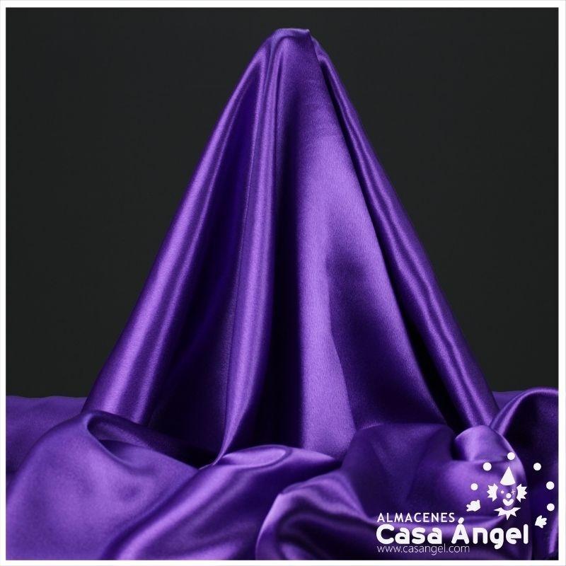 CRESPÓN ELÁSTICO CON BRILLO COLOR MORADO SERIE GLANZ 150cm