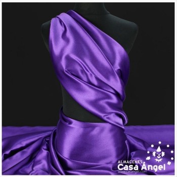 CRESPÓN ELÁSTICO CON BRILLO COLOR MORADO SERIE GLANZ 150cm