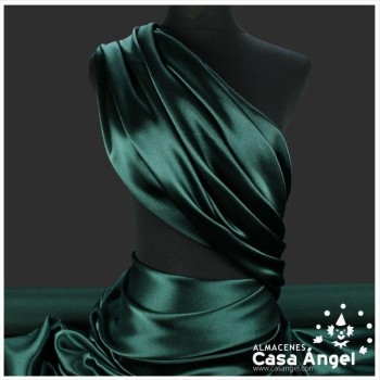 CRESPÓN CON BRILLO COLOR VERDE OSCURO SERIE GLANZ 150cm