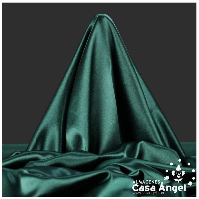 CRESPÓN ELÁSTICO CON BRILLO COLOR VERDE OSCURO SERIE GLANZ 150cm