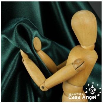 CRESPÓN ELÁSTICO CON BRILLO COLOR VERDE OSCURO SERIE GLANZ 150cm