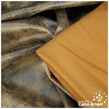 LICRA ESTAMPADA SÍMIL CUERO MARRÓN TOSTADO SERIE TAKAY 150cm