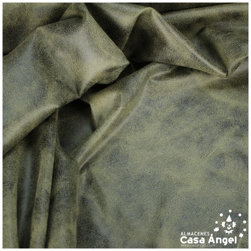 LICRA ESTAMPADA SÍMIL CUERO VERDE MUSGO SERIE TAKAY 150cm
