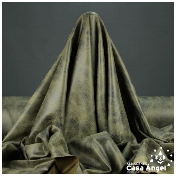 LICRA ESTAMPADA SÍMIL CUERO VERDE MUSGO SERIE TAKAY 150cm
