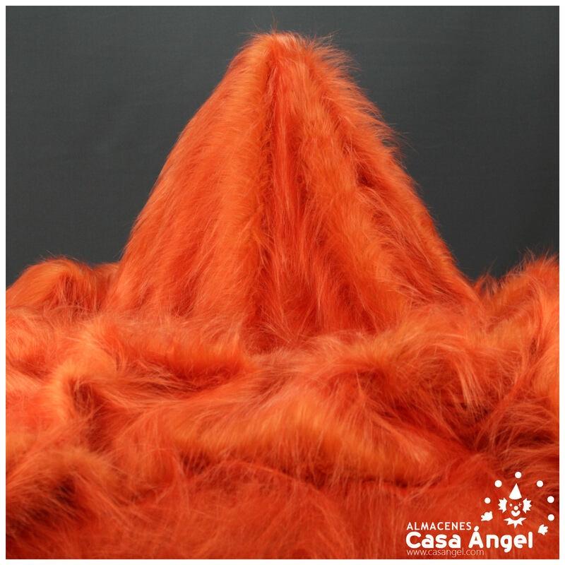 TELA DE PELO SINTÉTICO LARGO NARANJA SERIE KAMI 180cm