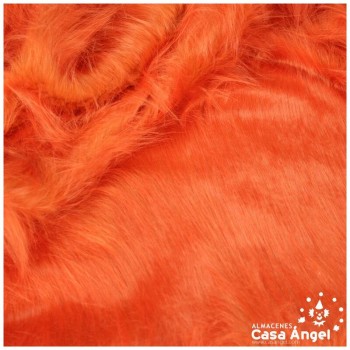 TELA DE PELO SINTÉTICO LARGO NARANJA SERIE KAMI 180cm
