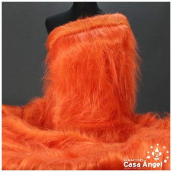 TELA DE PELO SINTÉTICO LARGO NARANJA SERIE KAMI 180cm