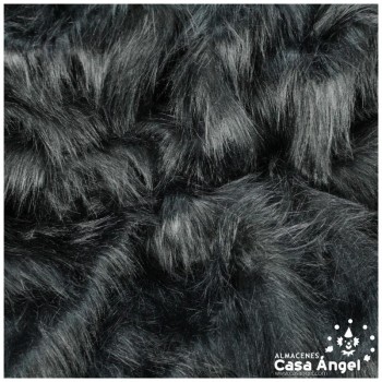 TELA DE PELO SINTÉTICO LARGO NEGRO SERIE KAMI 180cm