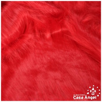 TELA DE PELO SINTÉTICO LARGO ROJO SERIE KAMI 180cm