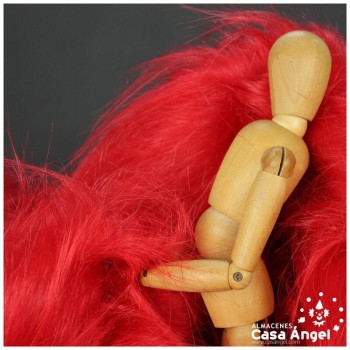 TELA DE PELO SINTÉTICO LARGO ROJO SERIE KAMI 180cm