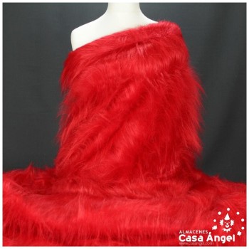 TELA DE PELO SINTÉTICO LARGO ROJO SERIE KAMI 180cm
