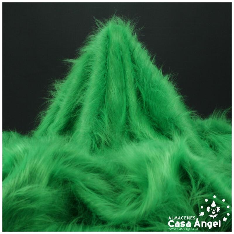 TELA DE PELO SINTÉTICO LARGO VERDE SERIE KAMI 180cm