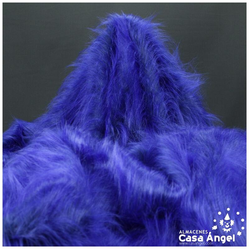 TELA DE PELO SINTÉTICO LARGO AZUL SERIE KAMI 180cm