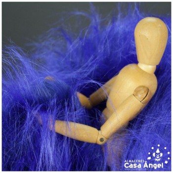 TELA DE PELO SINTÉTICO LARGO AZUL SERIE KAMI 180cm