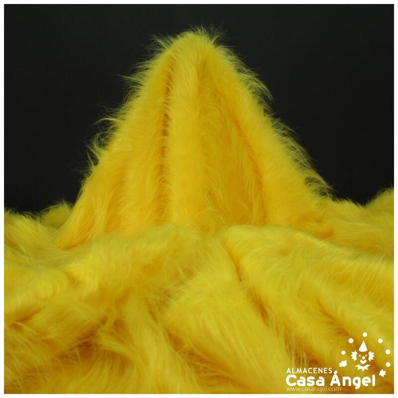 TELA DE PELO SINTÉTICO LARGO AMARILLO SERIE KAMI 180cm