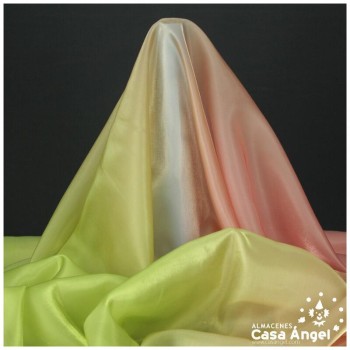 GASA DEGRADÉ SALMÓN Y PISTACHO SERIE KASUMI 150cm