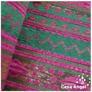 BROCADO METALIZADO SERIE AZTEKA FUCSIA145cm