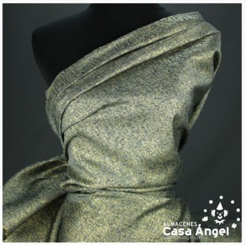 TEJIDO JACQUARD LÚREX NEGRO Y ORO SERIE TARA 150cm