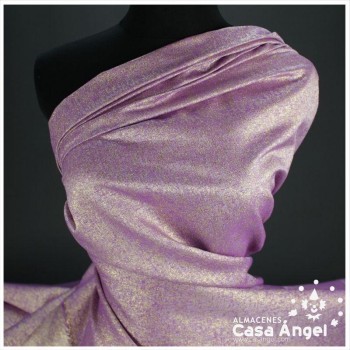 TEJIDO JACQUARD LÚREX MORADO Y ORO SERIE TARA 150cm