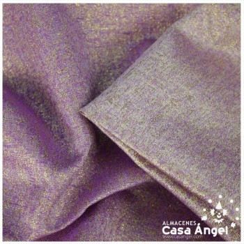 TEJIDO JACQUARD LÚREX MORADO Y ORO SERIE TARA 150cm