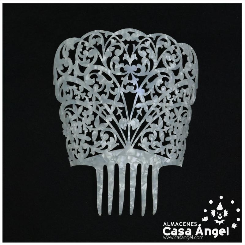 PEINETA FLAMENCA NÁCAR CALADA 22X20cm