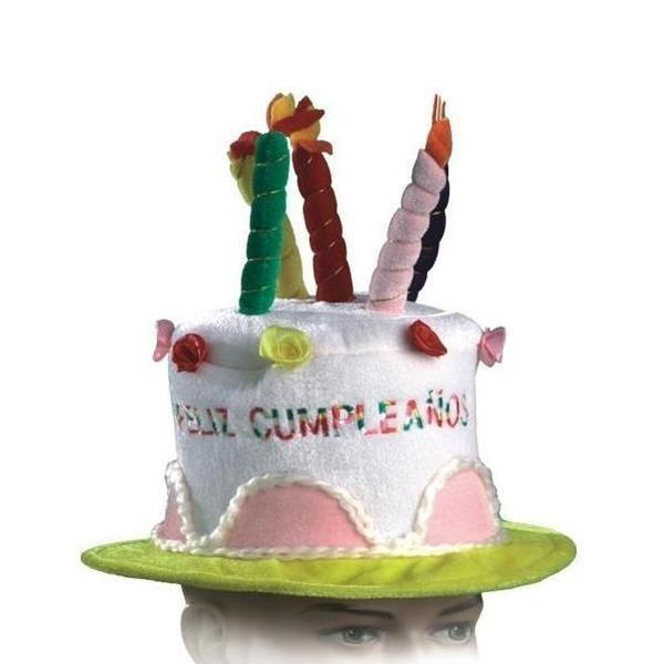 SOMBRERO TARTA FELIZ CUMPLEAÑOS
