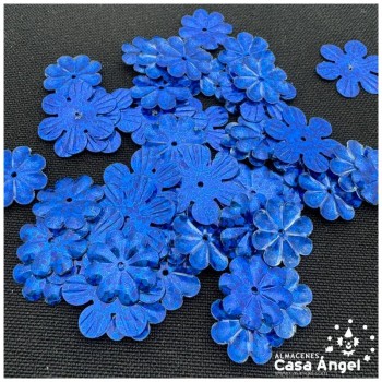 LENTEJUELA FLOR 15mm CON OJAL BOLSA 50gr