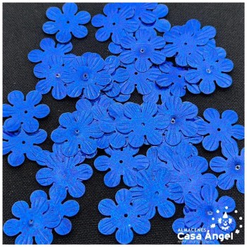 FLORES DE ACETATO METALIZADO 15mm CON OJAL BOLSA 50gr