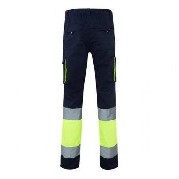 PANTALÓN STRETCH ALTA VISIBILIDAD MARINO Y AMARILLO