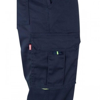 PANTALÓN STRETCH ALTA VISIBILIDAD MARINO Y AMARILLO