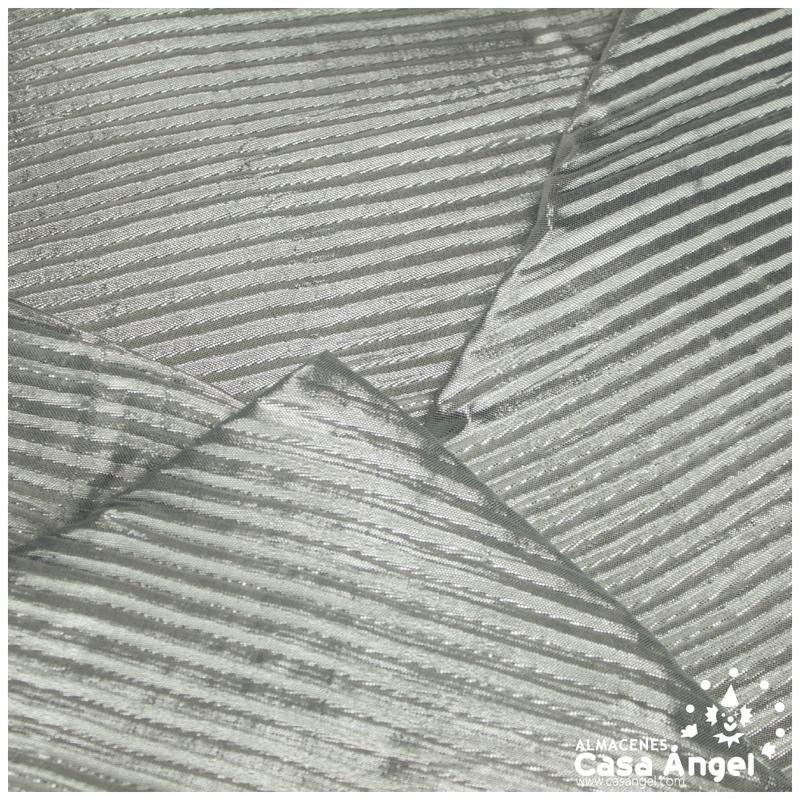 TEJIDO LAMÉ PLISADO PLATA METALIZADO 112cm