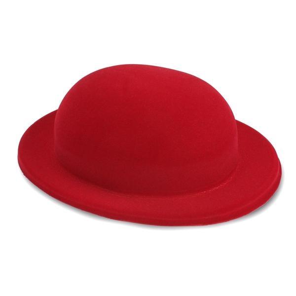 BOMBÍN PLÁSTICO FLOCADO ROJO ADULTO