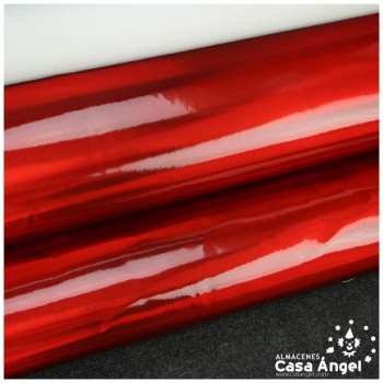 POLIPIEL ROJA METALIZADA SERIE ESPEJOS 130cm