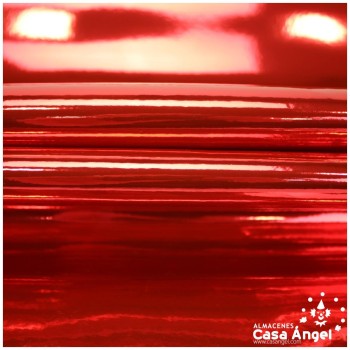 POLIPIEL ROJA METALIZADA SERIE ESPEJOS 130cm