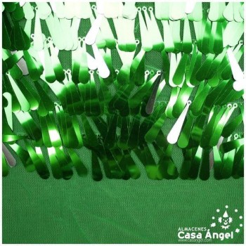 TUL CON FLECOS DE LENTEJUELAS VERDES DE LÁGRIMA BORDADA SERIE NAMIDA 160cm