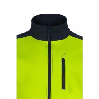 SOFT SHELL BICOLOR DE ALTA VISIBILIDAD AMARILLO Y MARINO