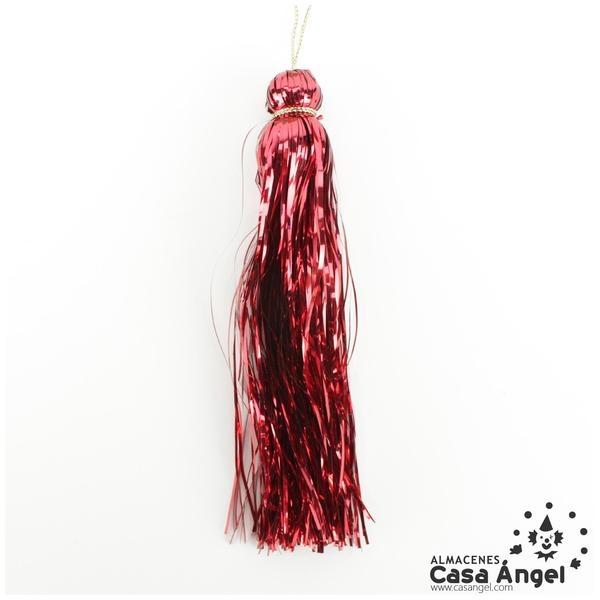 POMPÓN ROJO METALIZADO SET DE 3