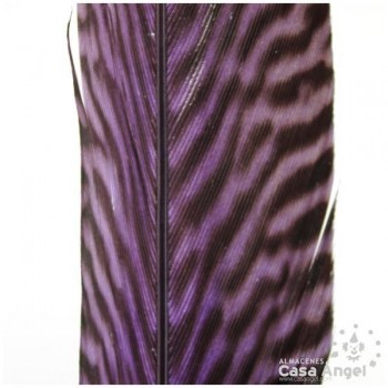 PLUMA TINTADA MORADA DE FAISÁN DORADO 50cm