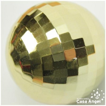 BOLAS DE NAVIDAD CON CUADRÍCULA 5cm SET 3 UNIDADES ORO