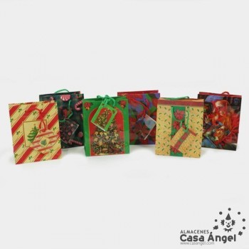 BOLSAS DE REGALO NAVIDAD 14cm SET DE 6 UNIDADES
