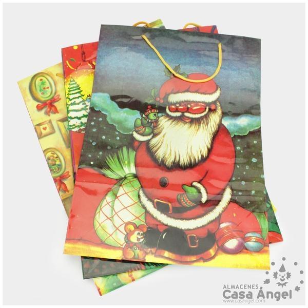 BOLSAS DE REGALO NAVIDAD 38cm SET DE 3 UNIDADES