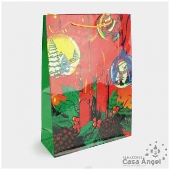 BOLSAS DE REGALO NAVIDAD 38cm SET DE 3 UNIDADES